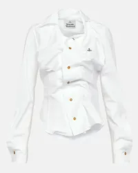 Vivienne Westwood Camicia Drunken in popeline di cotone Bianco