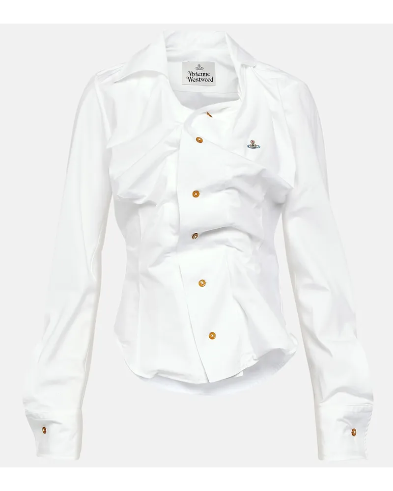 Vivienne Westwood Camicia Drunken in popeline di cotone Bianco