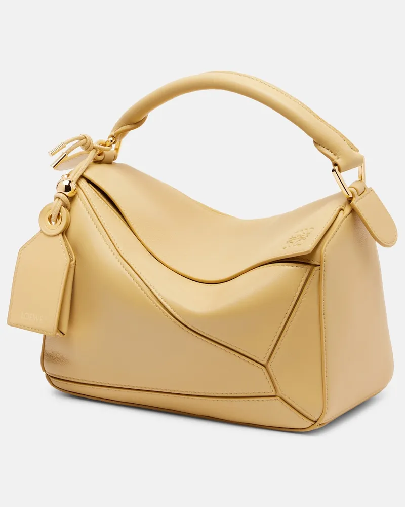 Loewe Borsa Featherlight Puzzle Large in pelle Giallo