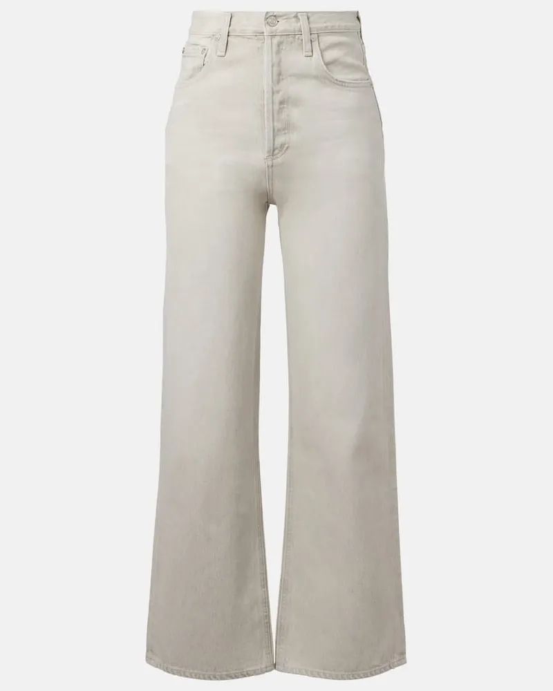 AGOLDE Jeans Ren a gamba larga e vita alta Grigio