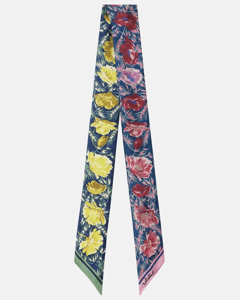 Valentino Garavani Foulard in twill di seta con stampa Multicolore