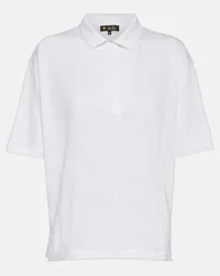 Loro Piana Top in lino Bianco