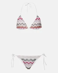 Missoni Bikini in crochet a zig-zag Multicolore