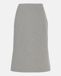 Dries van Noten Gonna midi in misto cotone Grigio