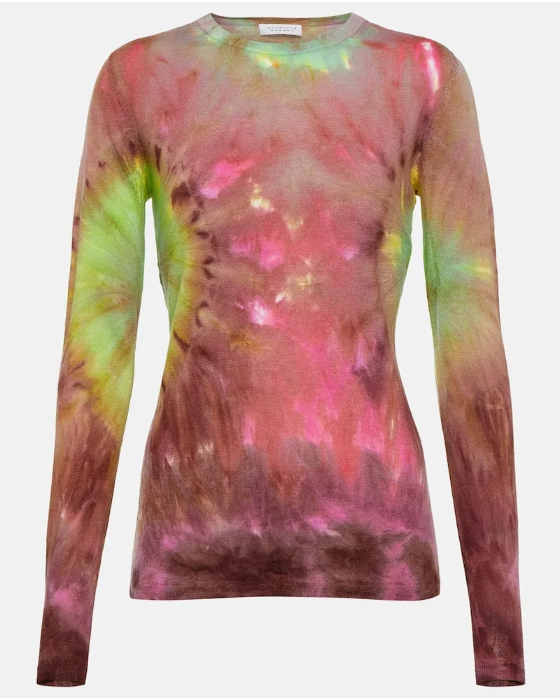 Gabriela Hearst Pullover tie-dye Miller in cashmere Rosa