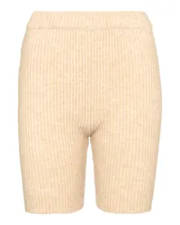 Nanushka Shorts Siu in misto lana e alpaca Beige