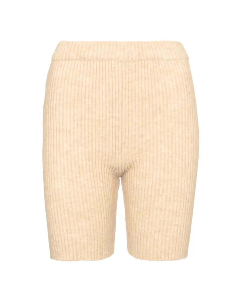 Nanushka Shorts Siu in misto lana e alpaca Beige