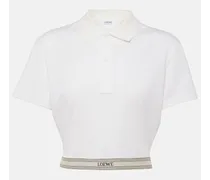 Loewe Polo in cotone cropped Bianco