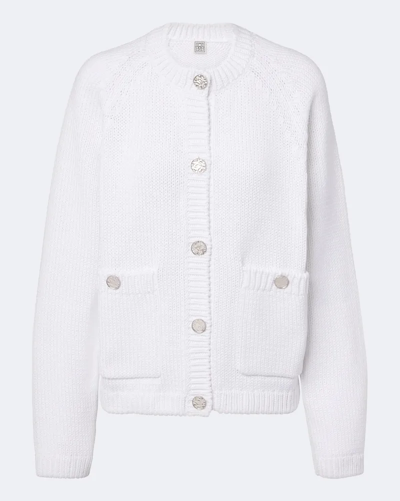 Totême Cardigan in cotone Bianco