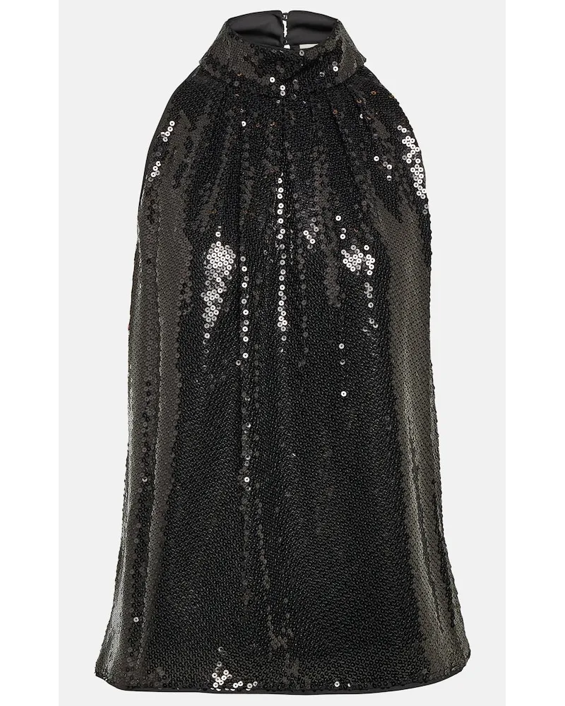 Diane von Furstenberg Top Dove con scollo allâamericana Nero