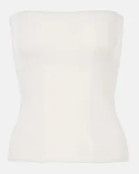 Lisa Yang Top a fascia Ami in cashmere Bianco