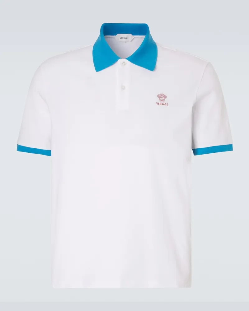 Versace Polo in piquÃ© di cotone Bianco