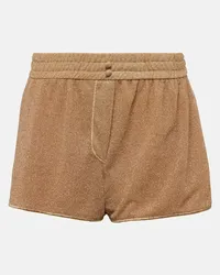 Oséree Oséree Shorts Lumière in lamé Oro