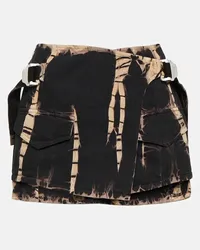 Dion Lee Minigonna a portafoglio in denim tie-dye Multicolore