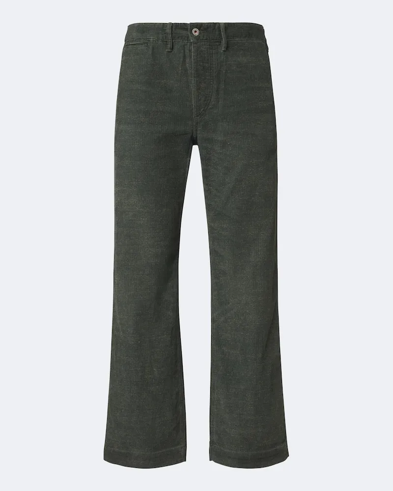 RRL Pantaloni in velluto a coste di cotone Verde
