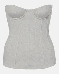 VETEMENTS Corsetto in jersey di cotone Grigio