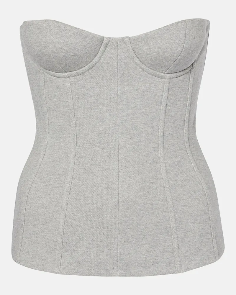 VETEMENTS Corsetto in jersey di cotone Grigio
