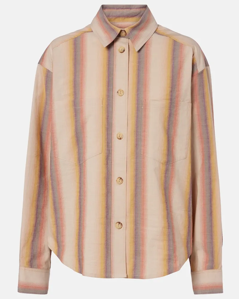 Isabel Marant Camicia Mahvane in cotone a righe Beige