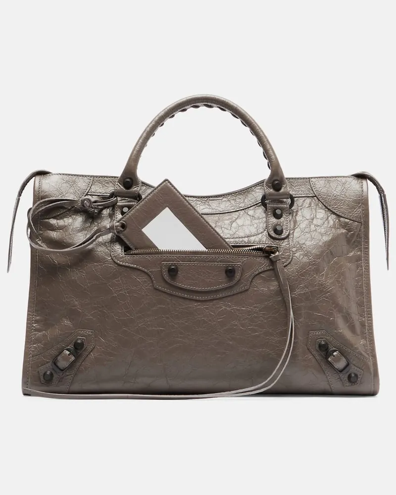 Balenciaga Borsa Le City Medium in pelle Grigio