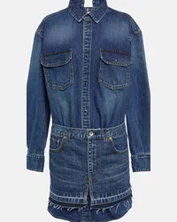 Sacai Abito chemisier di jeans Blu