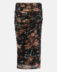 Dorothee Schumacher Gonna midi Sheer Flowers con stampa Multicolore