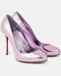 Christian Louboutin Pumps Dolly 100 in pelle metallizzata Viola