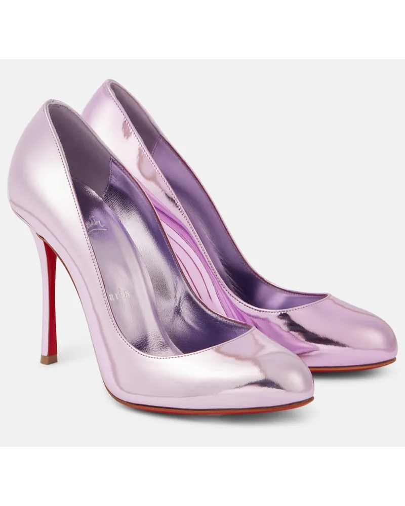 Christian Louboutin Pumps Dolly 100 in pelle metallizzata Viola