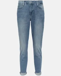 Frame Denim Jeans cropped Le Garcon a vita media Blu