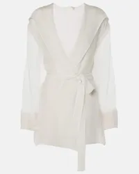 Max Mara Giacca in chiffon di seta Bianco