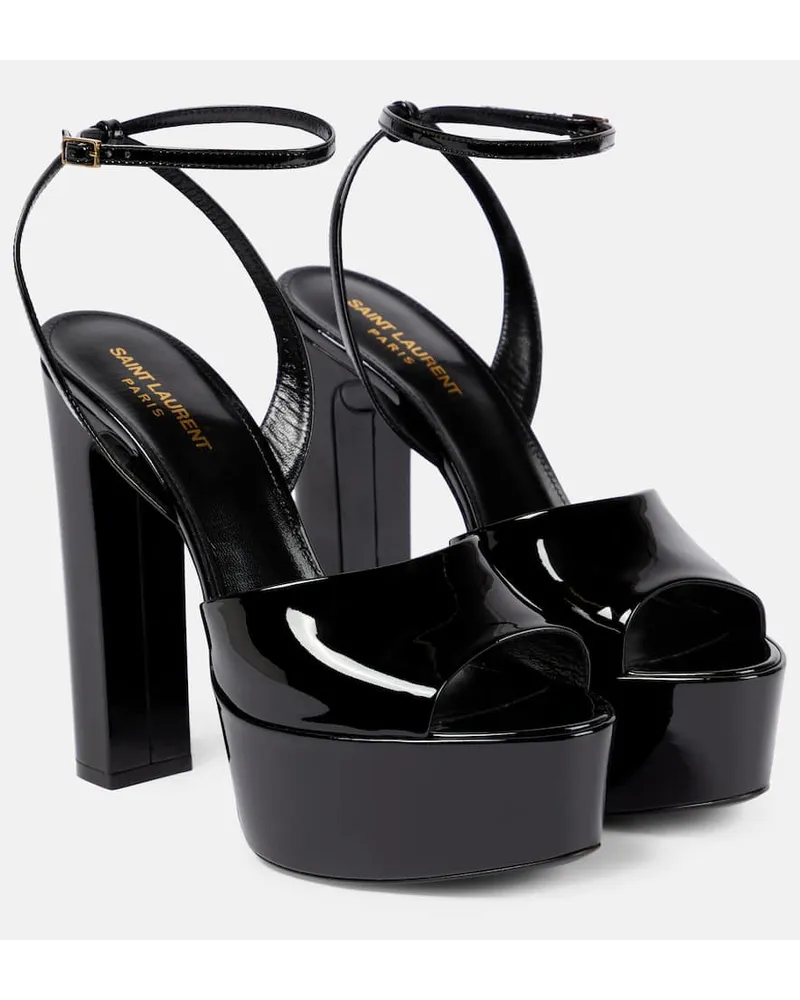 Saint Laurent Sandali Jodie 145 in vernice Nero