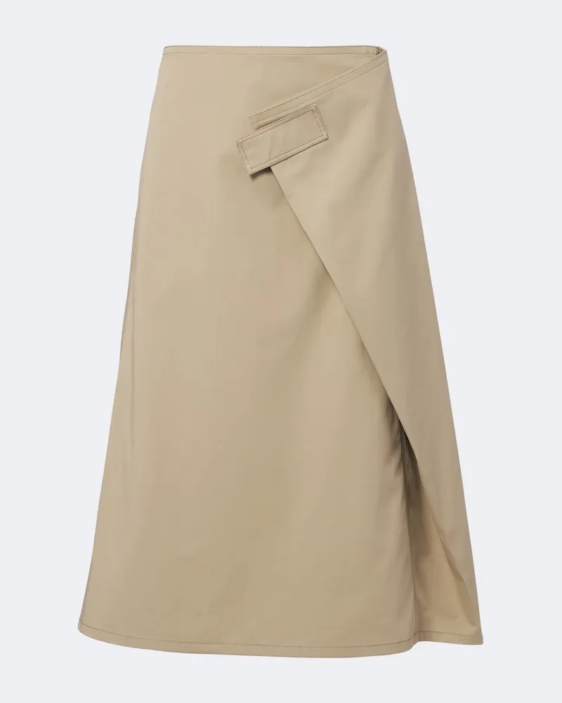 Bottega Veneta Gonna midi in cotone Beige