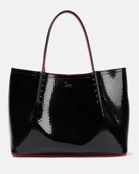 Christian Louboutin Borsa Cabarock Small in vernice Nero