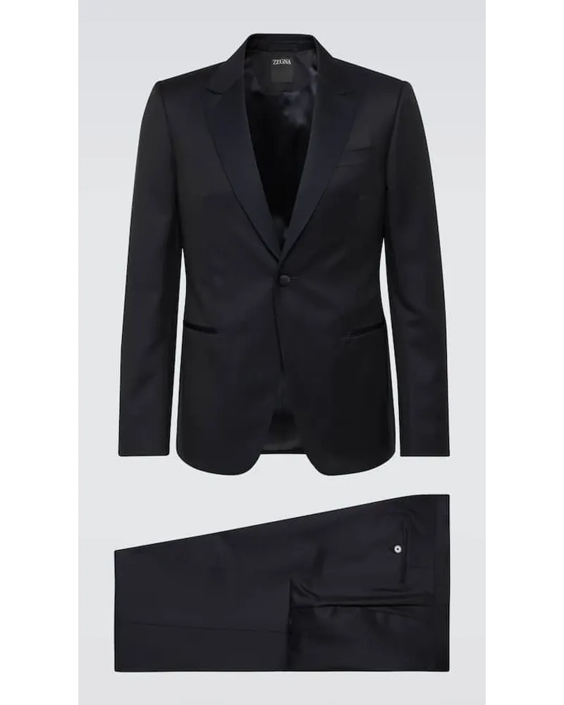 Ermenegildo Zegna Smoking in lana e mohair Blu