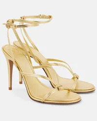 Valentino Garavani Sandali Eveninglam in pelle metallizzata Oro