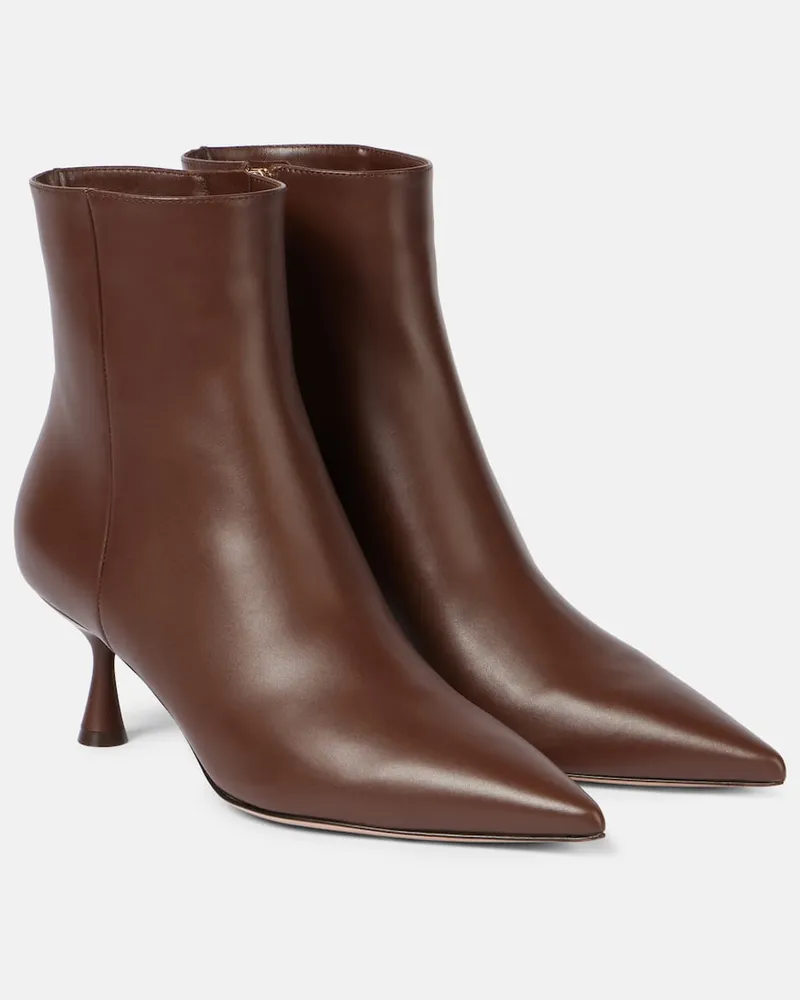 Gianvito Rossi Stivaletti Murray 55 in pelle Marrone