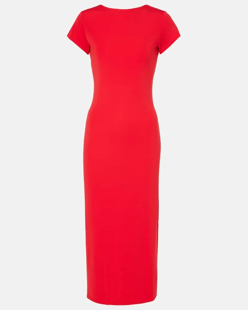 Ralph Lauren Abito midi in jersey Rosso