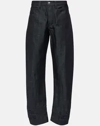 Jil Sander Jeans tapered cropped a vita media Blu