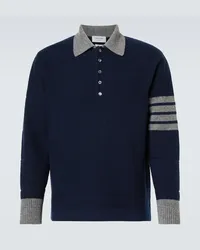 Thom Browne Pullover in lana 4-Bar Blu