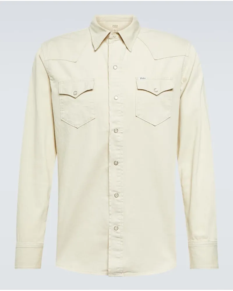 Ralph Lauren Camicia in gabardine di cotone Beige