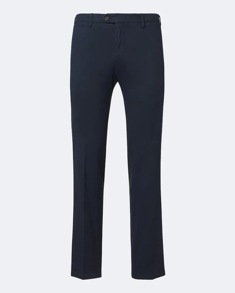 Fedeli Pantaloni chino in misto cotone Blu