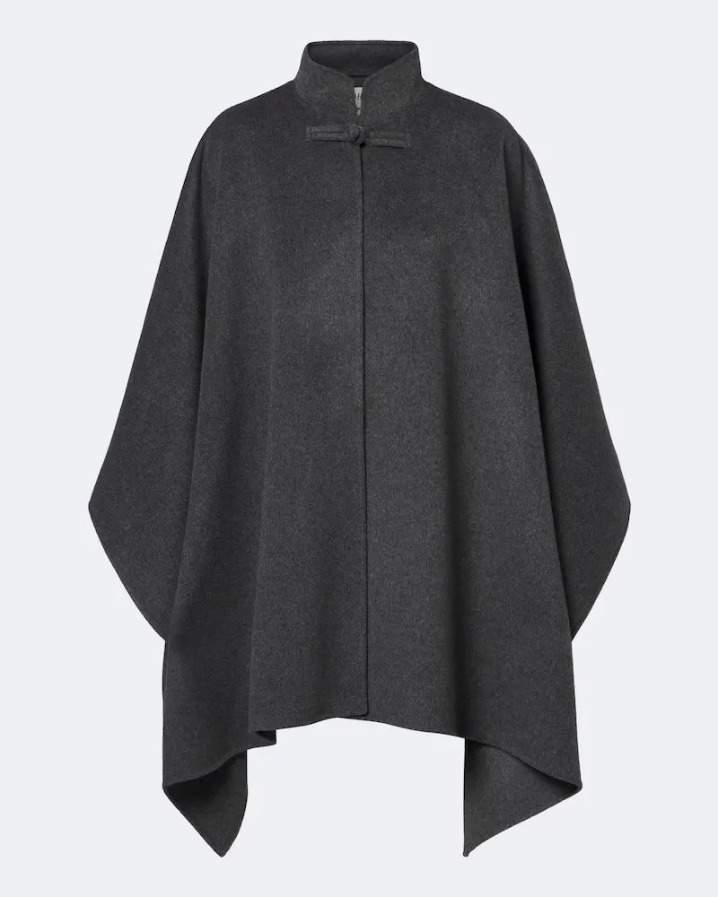 Róhe Róhe Poncho in lana e cashmere Grigio