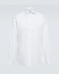 Ermenegildo Zegna Camicia Trofeo in popeline di cotone Bianco