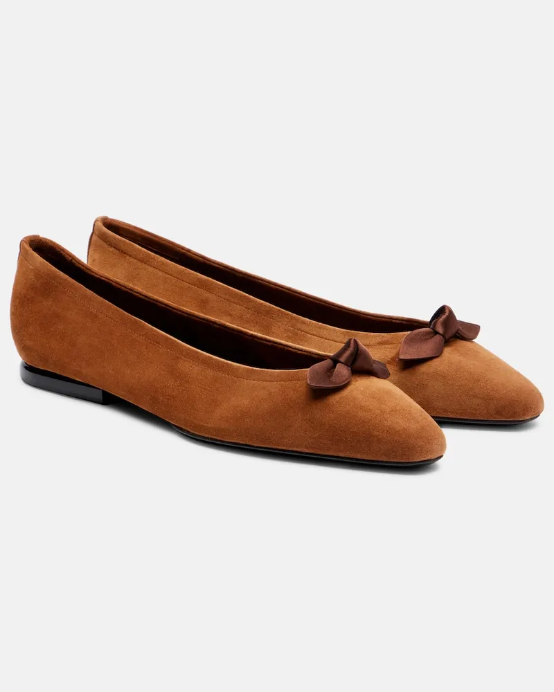 Loro Piana Ballerine Primula in suede Rosso