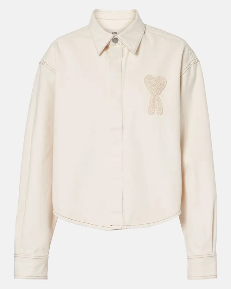 AMI Paris Camicia Ami De CÅur in cotone Bianco