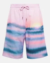 Dries van Noten Shorts in jersey di cotone con stampa Multicolore