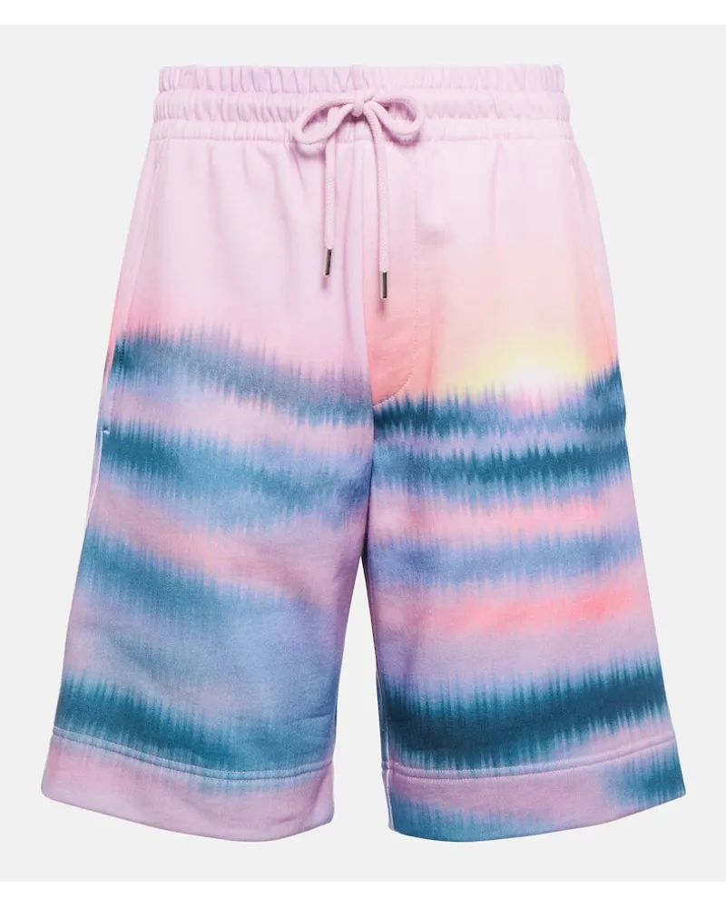 Dries van Noten Shorts in jersey di cotone con stampa Multicolore