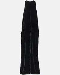 Rick Owens Jumpsuit Senza in velluto Nero