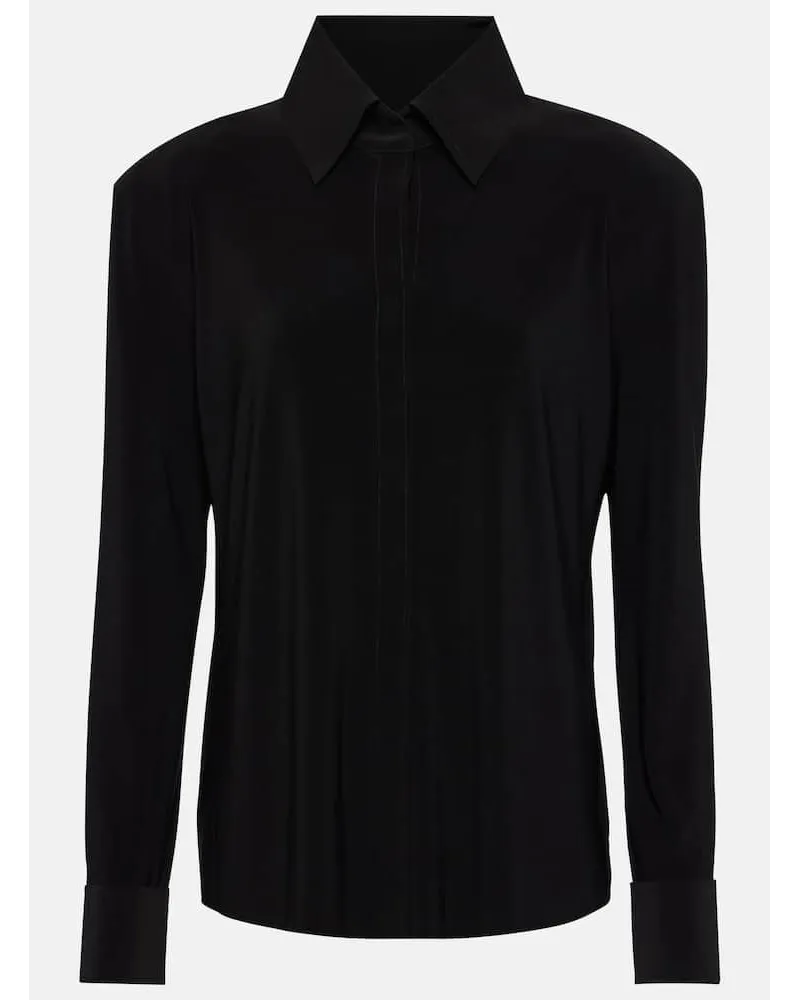 Norma Kamali Camicia in cady Nero