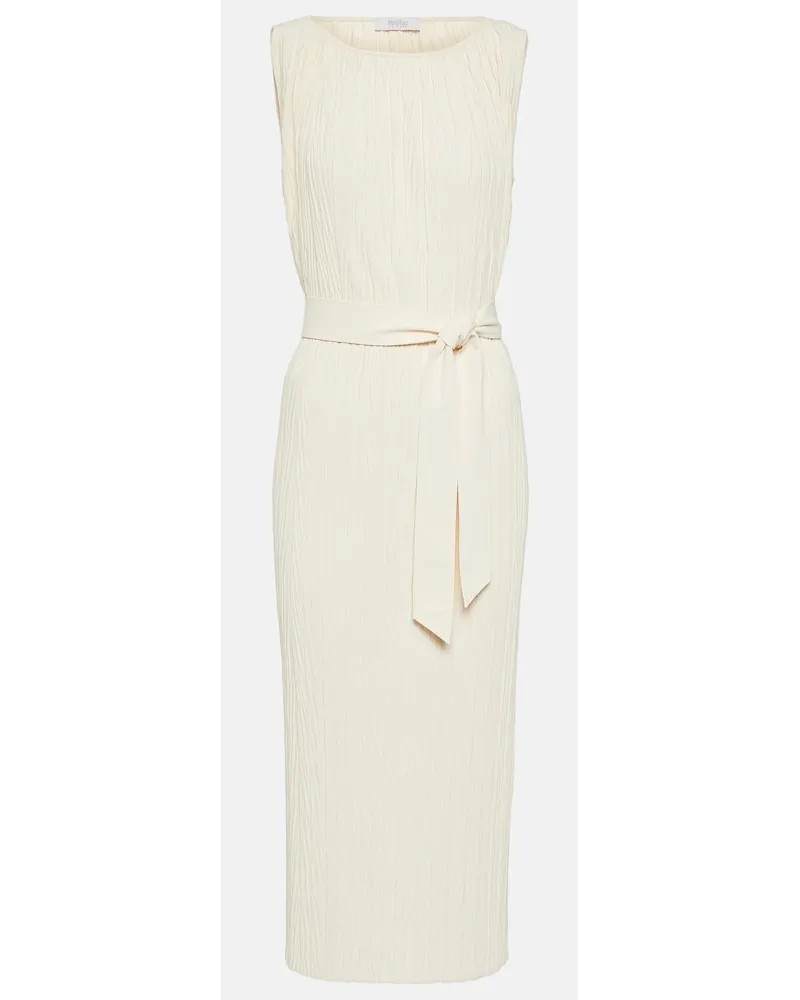 Max Mara Leisure - Abito midi Vadius con cintura Bianco
