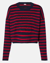 Loewe Pullover Anagram in misto lana a righe Multicolore